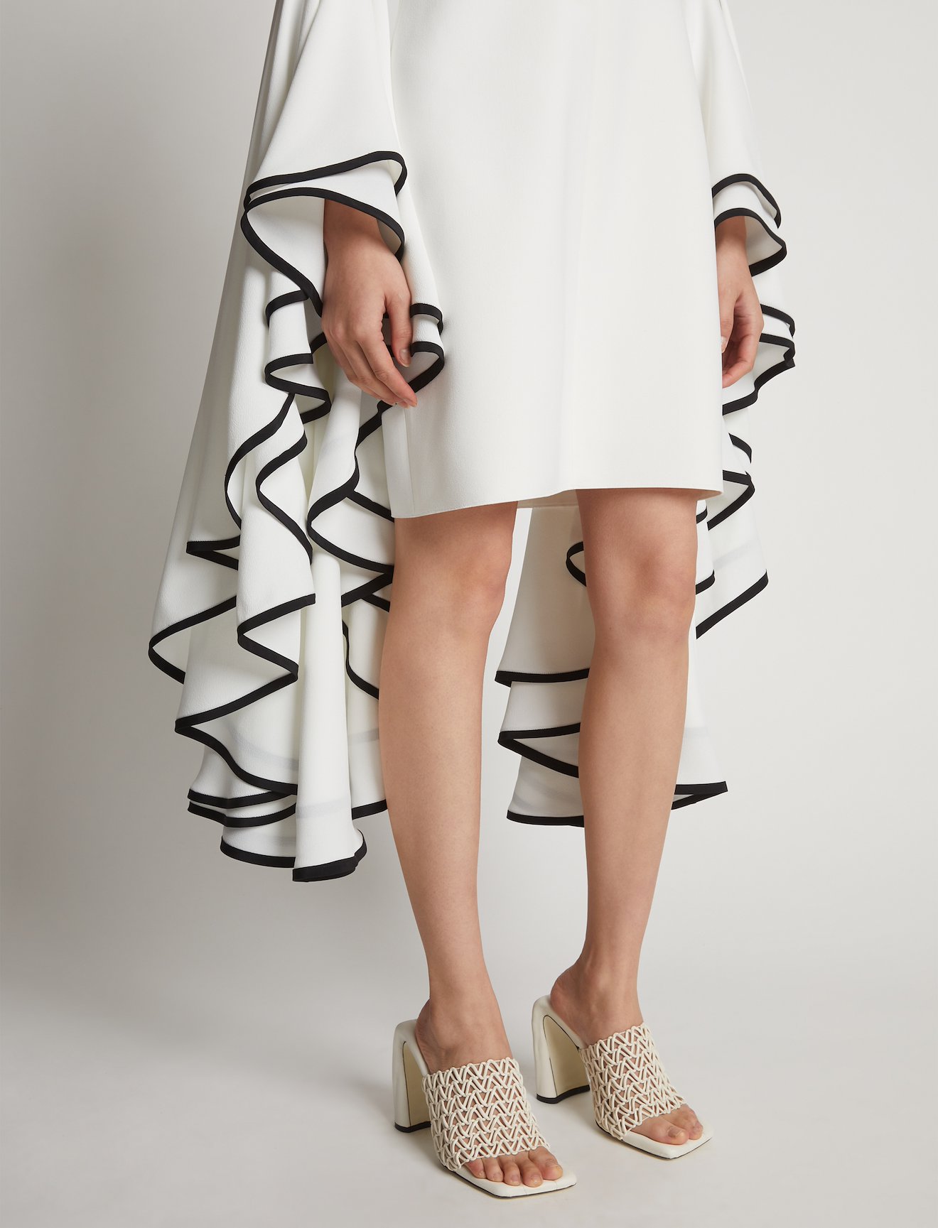 Viscose Crepe Exaggerated Sleeve Dress #3