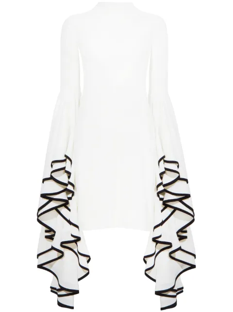 Proenza Schouler crepe ruffle sleeve dress