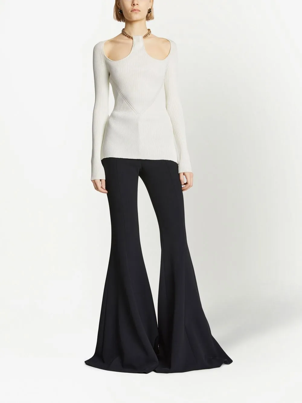 Proenza Schouler Ribgebreide top - Wit