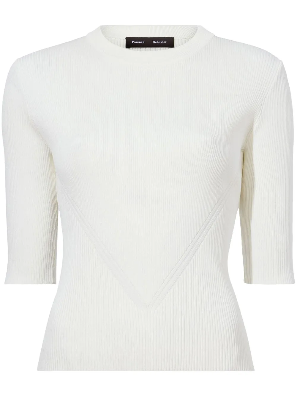 

Proenza Schouler ribbed short-sleeved top - White