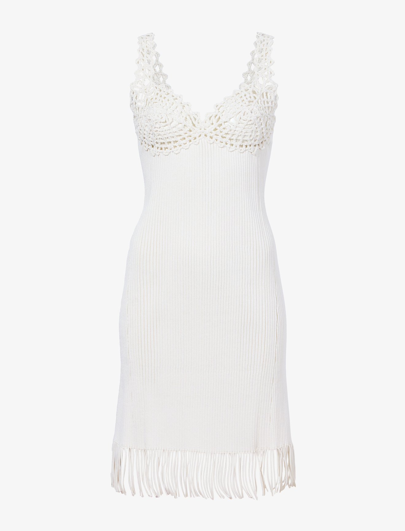 Embroidered Viscose Knit Dress #4