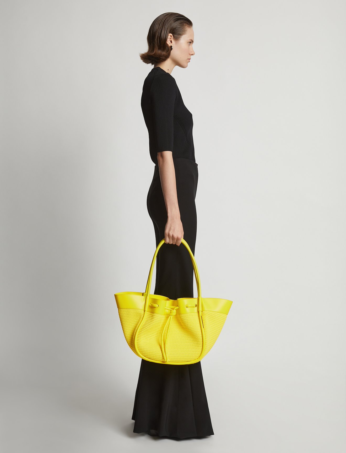 Raffia Large Ruched Tote #5