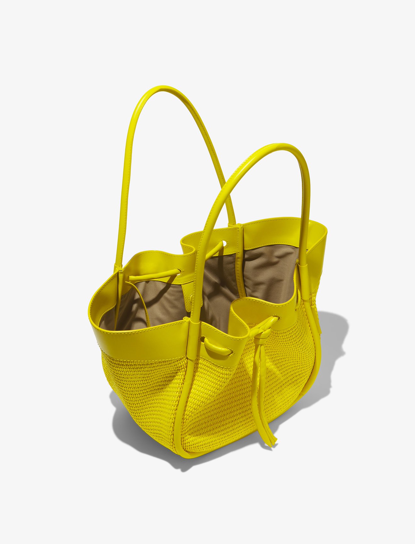 Raffia Large Ruched Tote #4