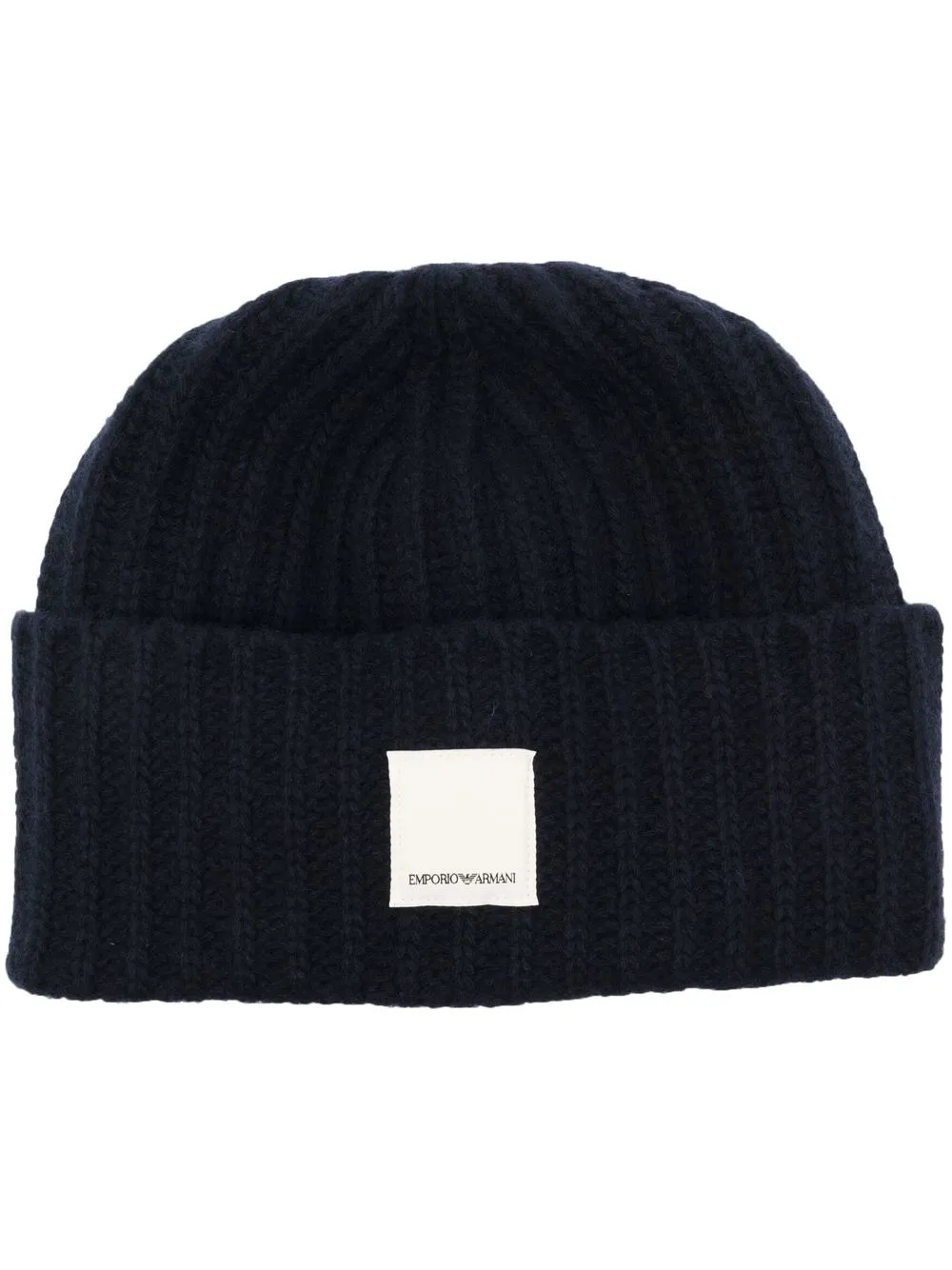 

Emporio Armani ribbed-knit beanie hat - Blue