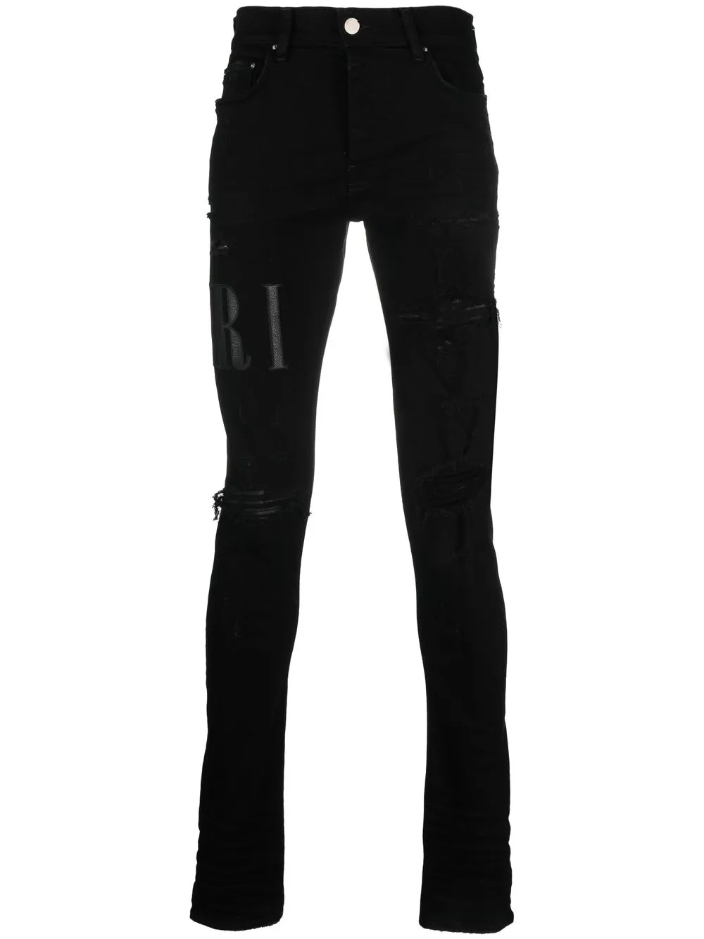 AMIRI logo-embroidered Skinny Jeans - Farfetch