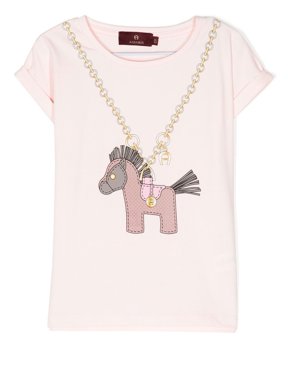 Aigner Graphic-print T-shirt In Pink