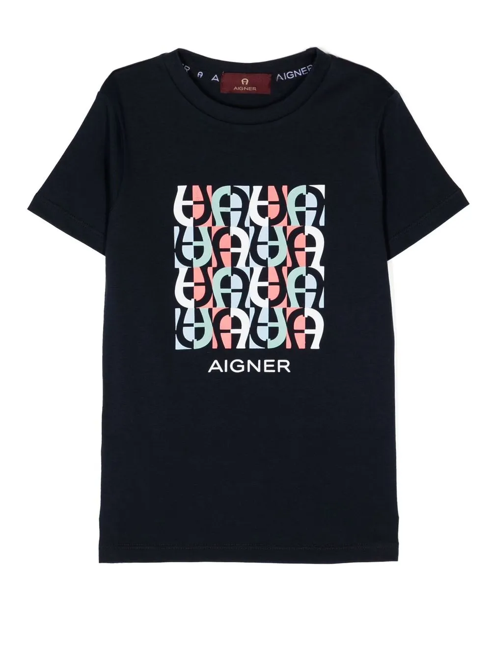 

Aigner Kids playera con logo estampado - Azul