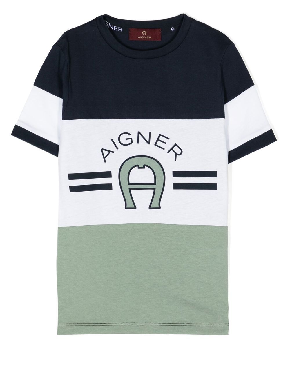 

Aigner Kids playera con logo estampado - Verde