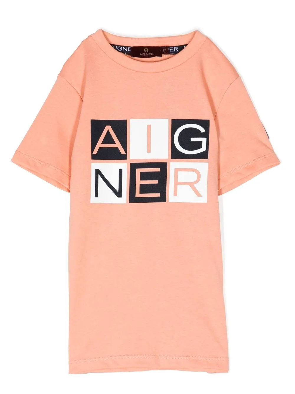 

Aigner Kids playera con logo estampado - Naranja