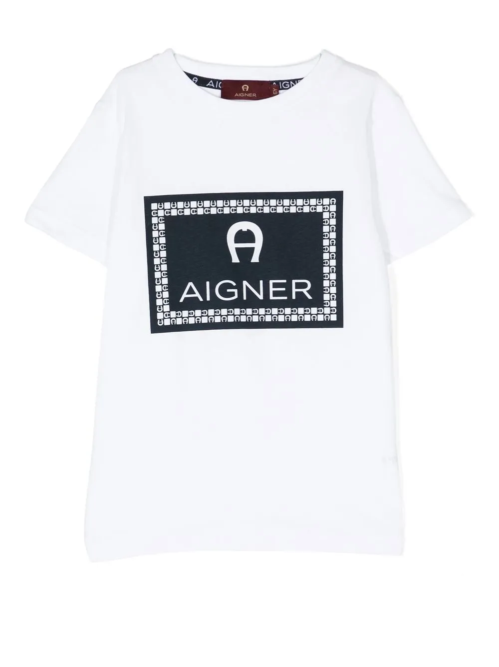 

Aigner Kids playera con logo estampado - Blanco