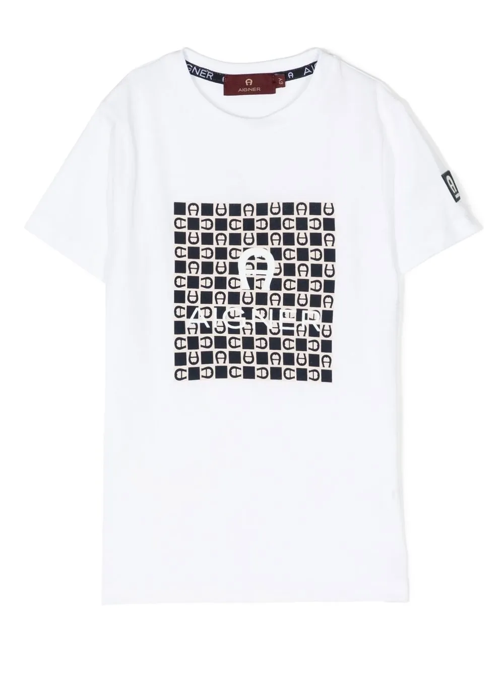 

Aigner Kids playera con logo estampado - Blanco