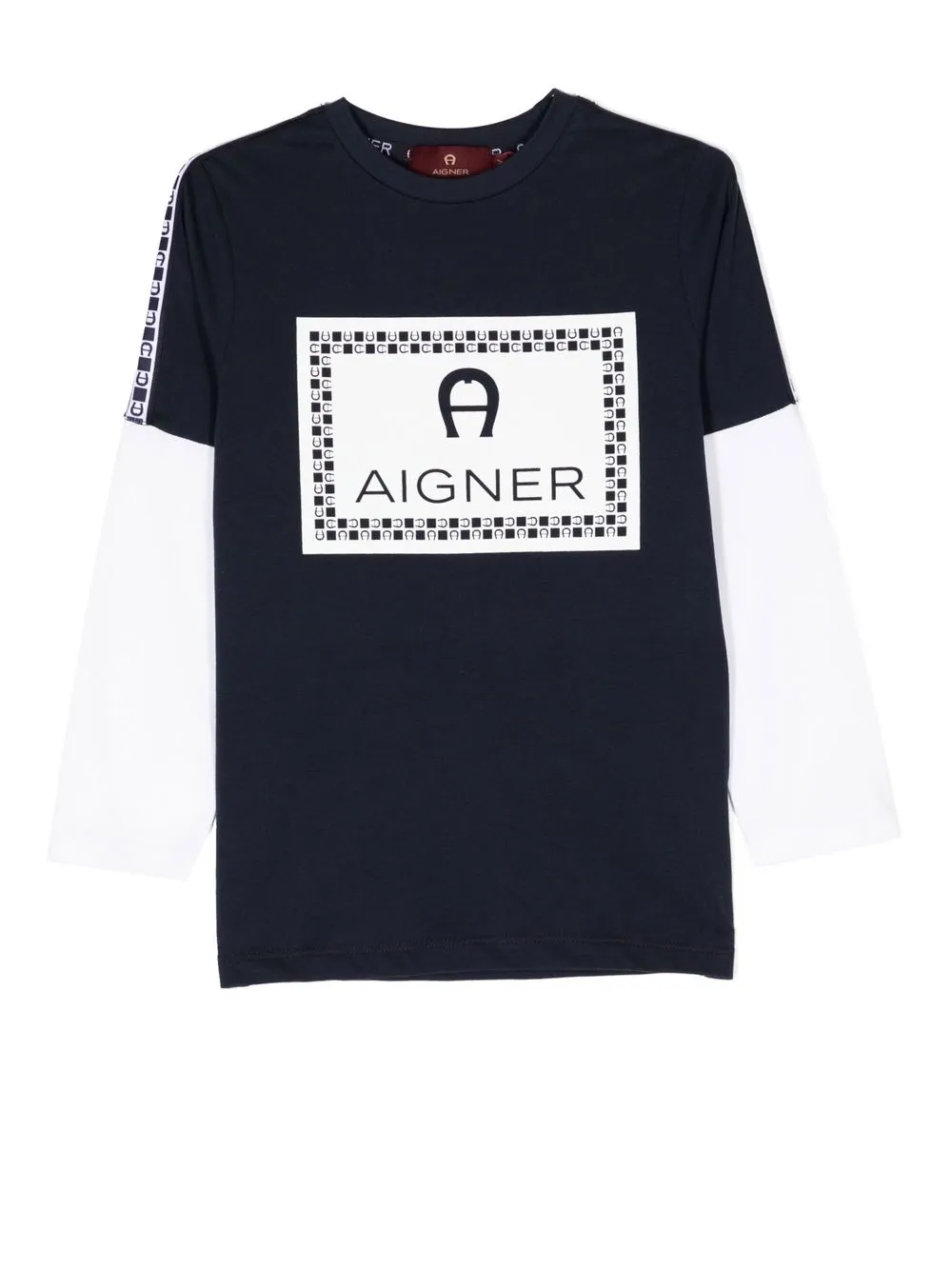 

Aigner Kids logo-print long-sleeve T-shirt - Blue