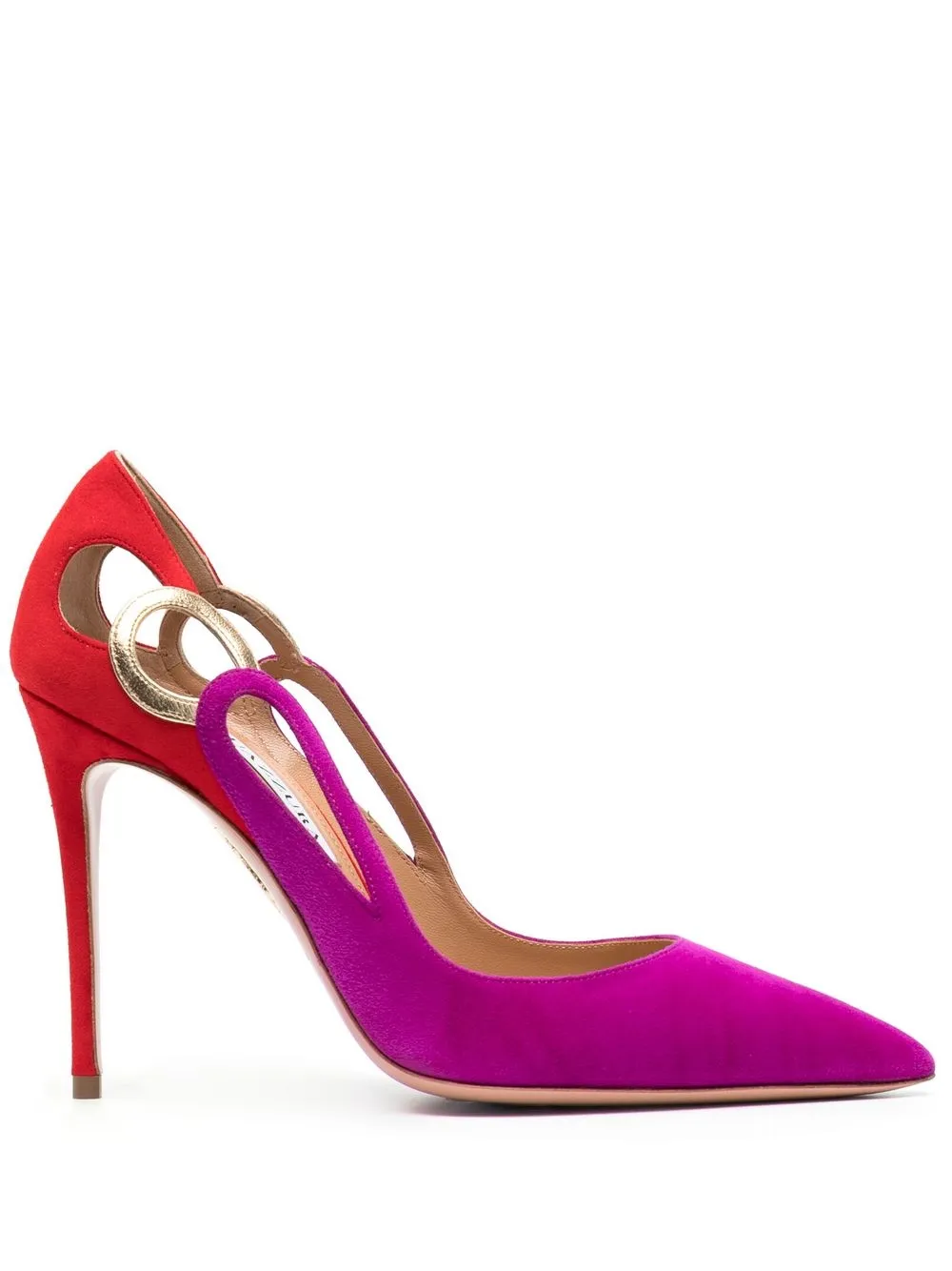 

Aquazzura 105mm suede pumps - Red