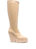 GIABORGHINI 120mm knee-high leather boots - Neutrals