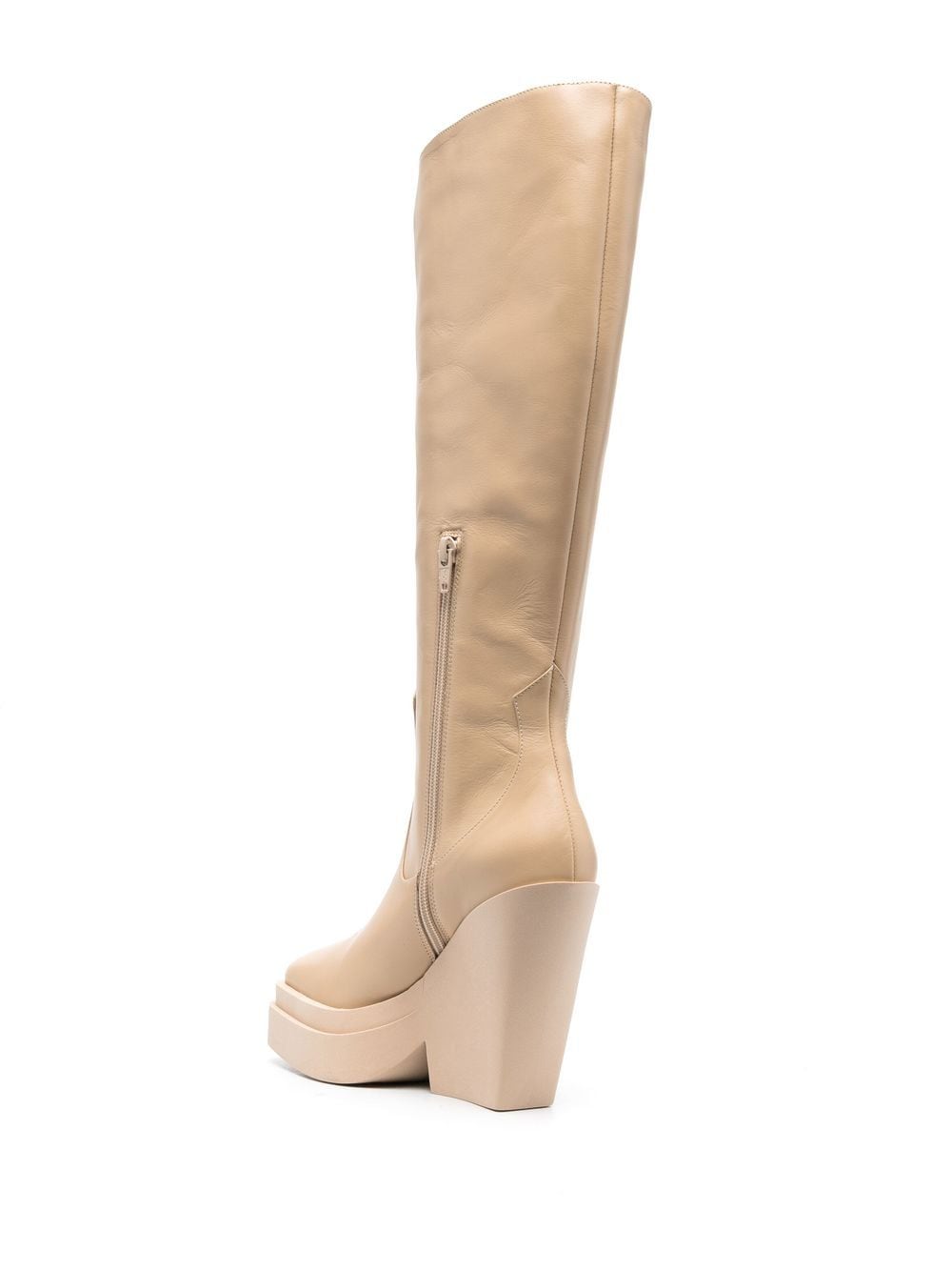 GIA BORGHINI 120MM KNEE-HIGH LEATHER BOOTS 