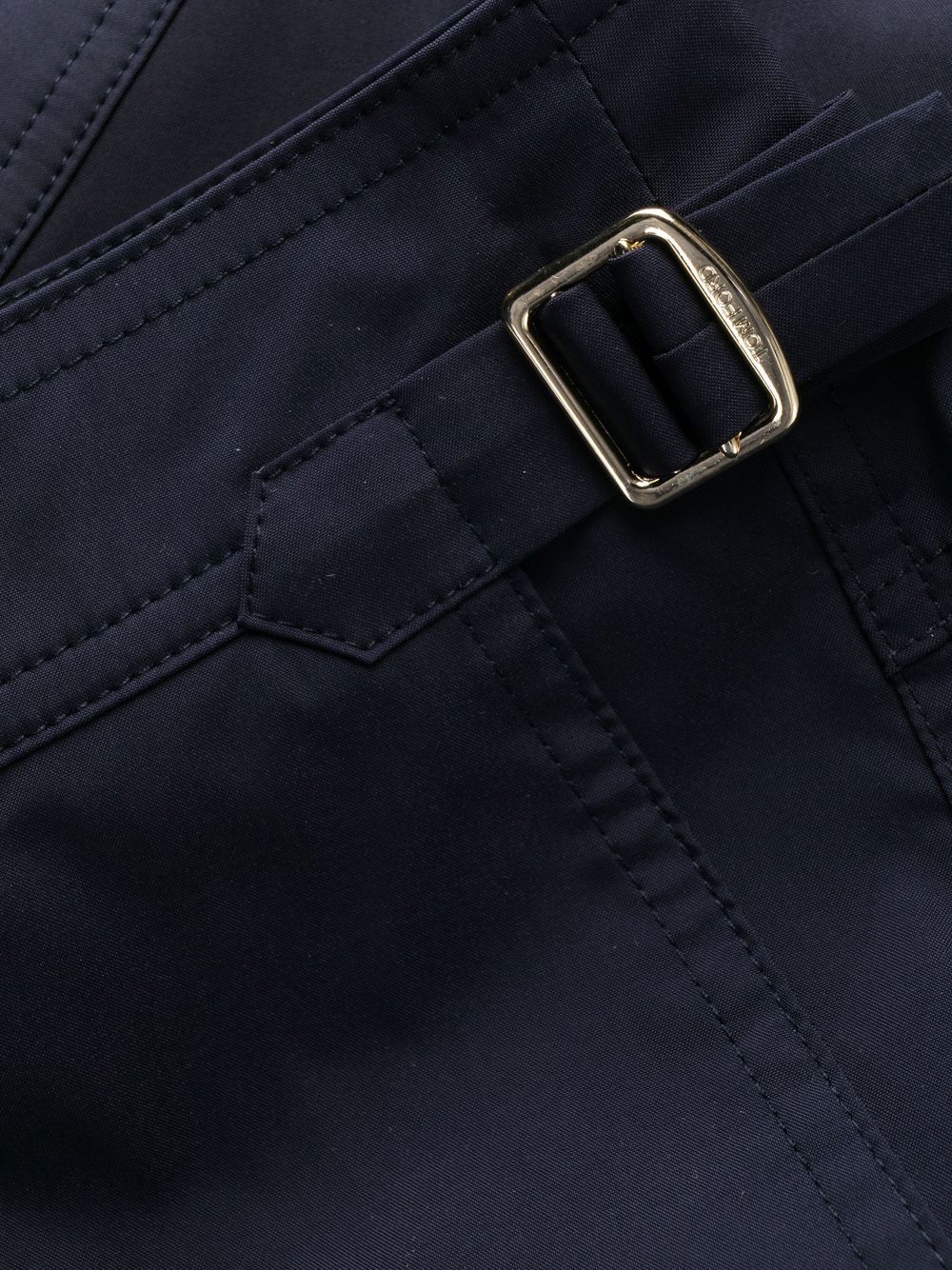 Shop Tom Ford Belted Swim Shorts In Blau