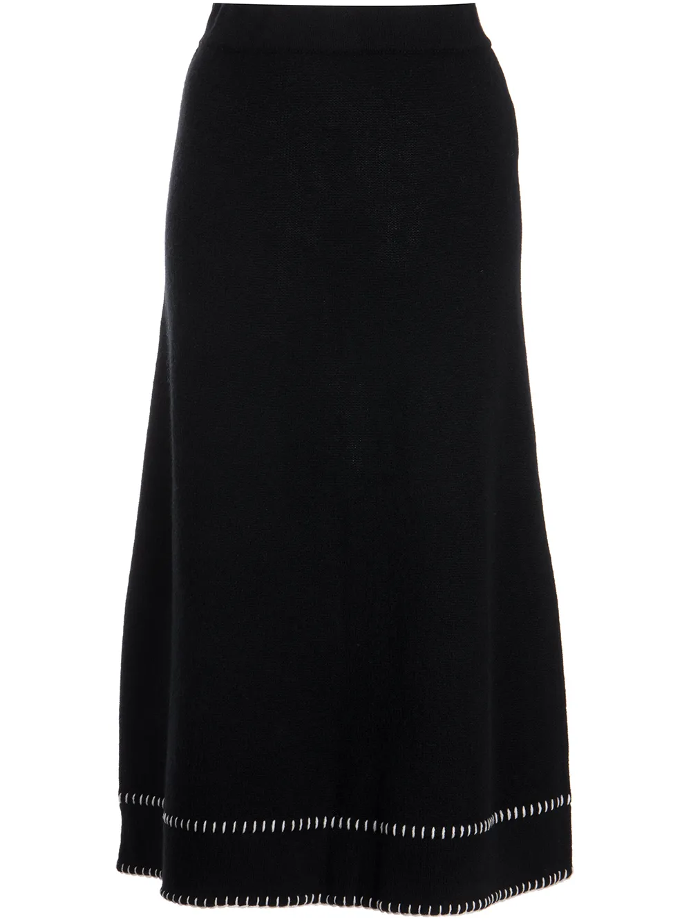 

Lisa Yang contrast-stitch knit skirt - Black