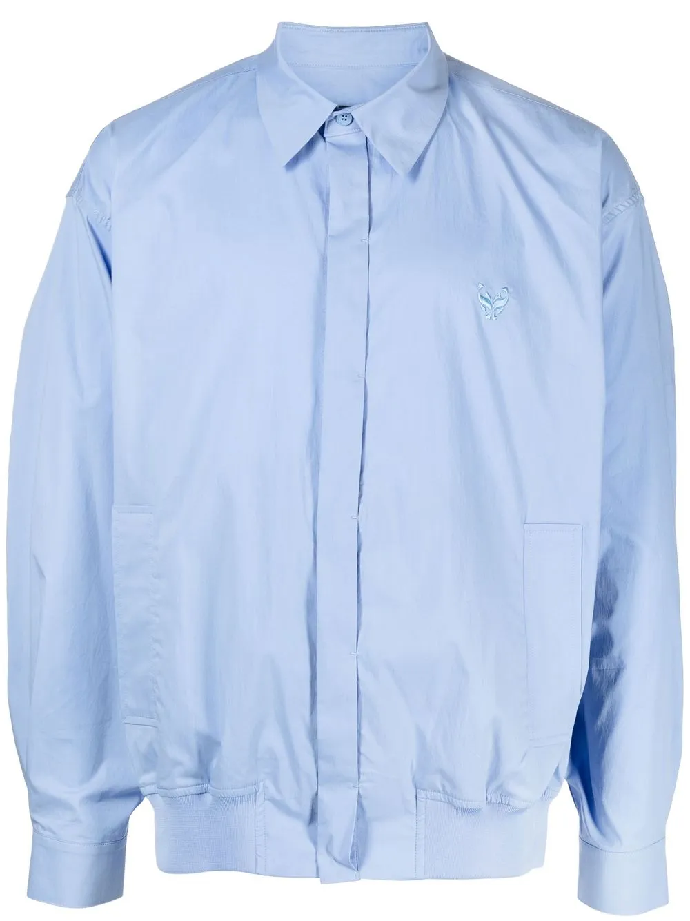 

ZZERO BY SONGZIO camisa Panther Cocoon con logo bordado - Azul