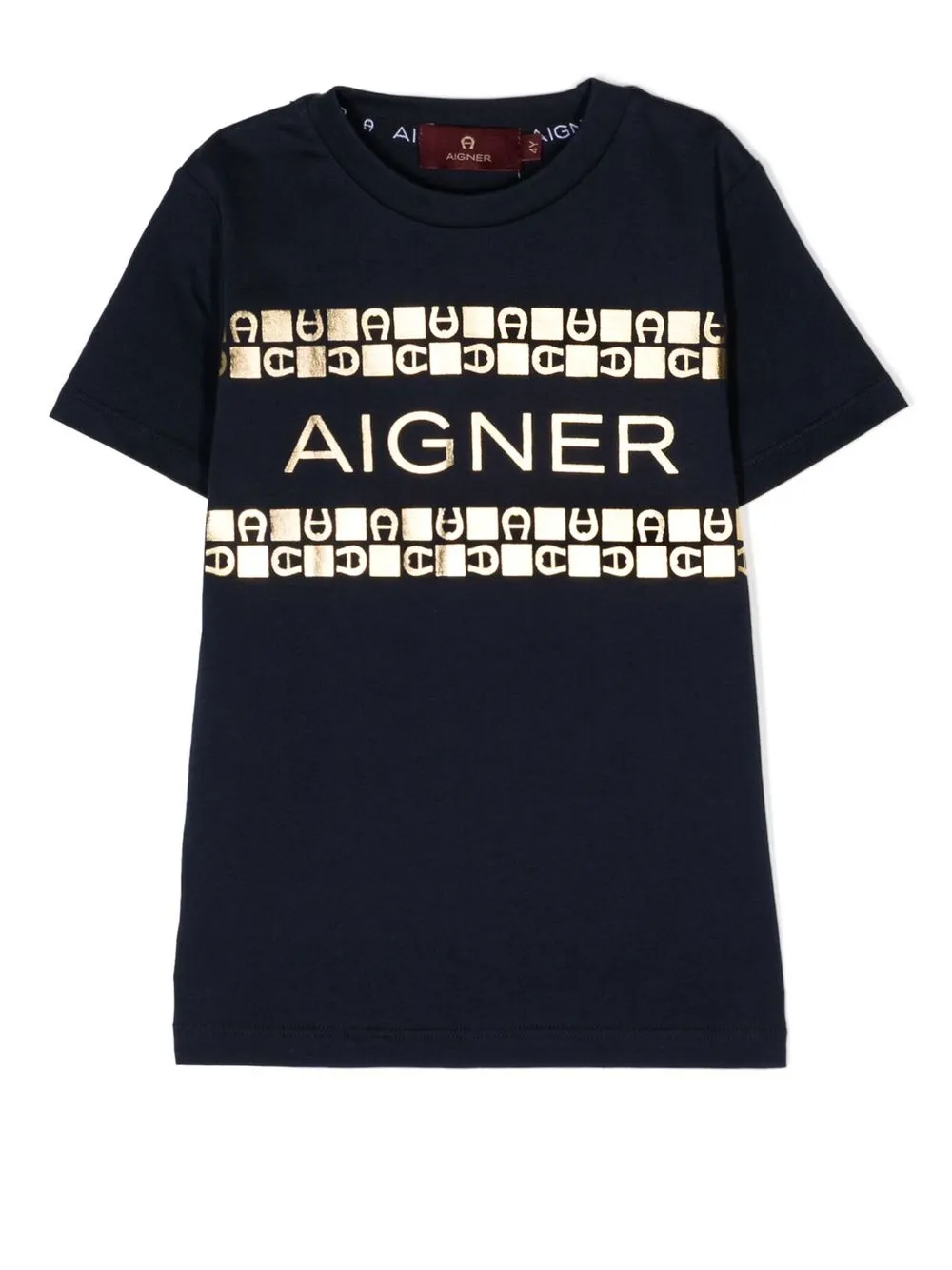 

Aigner Kids playera con logo estampado - Azul