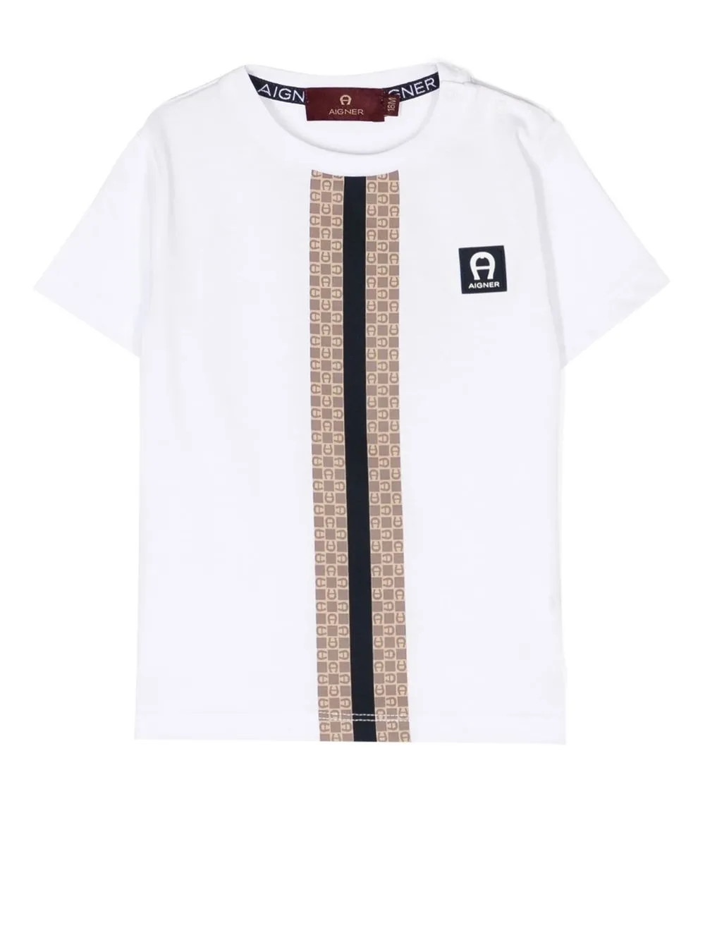 

Aigner Kids playera con logo estampado - Blanco