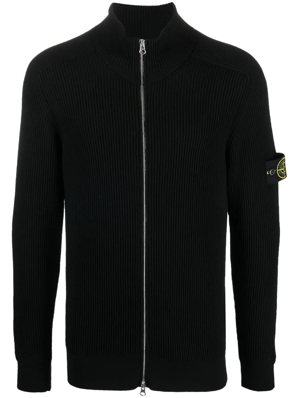 

Stone Island sudadera con parche del logo y cierre - Negro