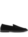 Scarosso Ludovico almond-toe suede loafers - Black