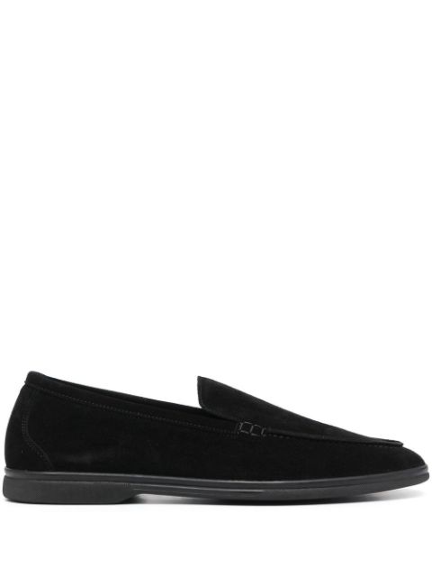 Scarosso Ludovico almond-toe suede loafers