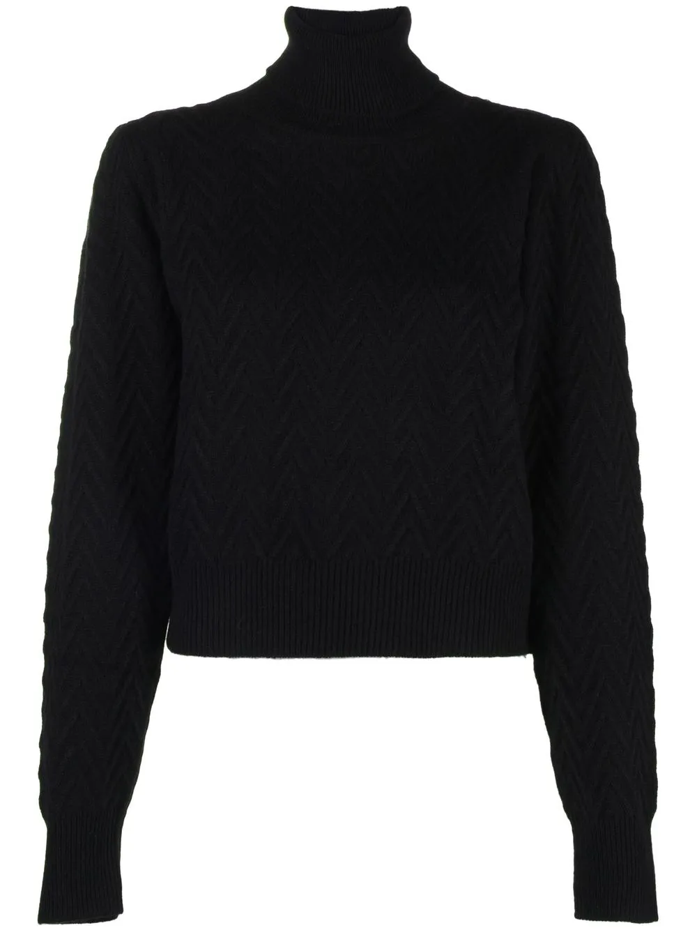 

P.A.R.O.S.H. cable-knit roll neck jumper - Black