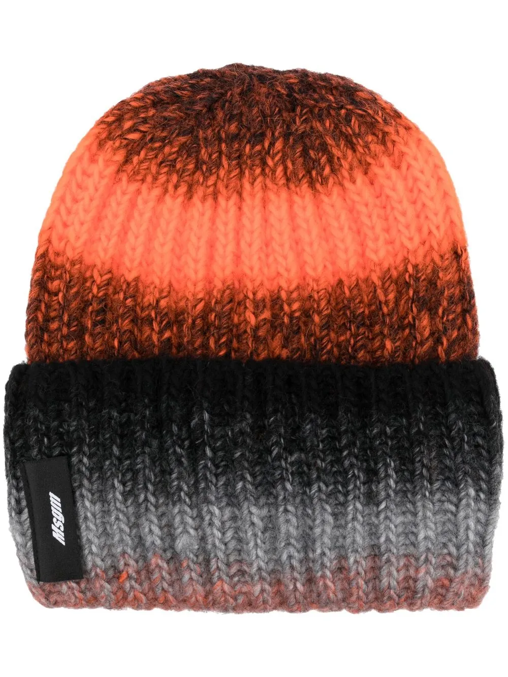 

MSGM gorro tejido de canalé - Naranja