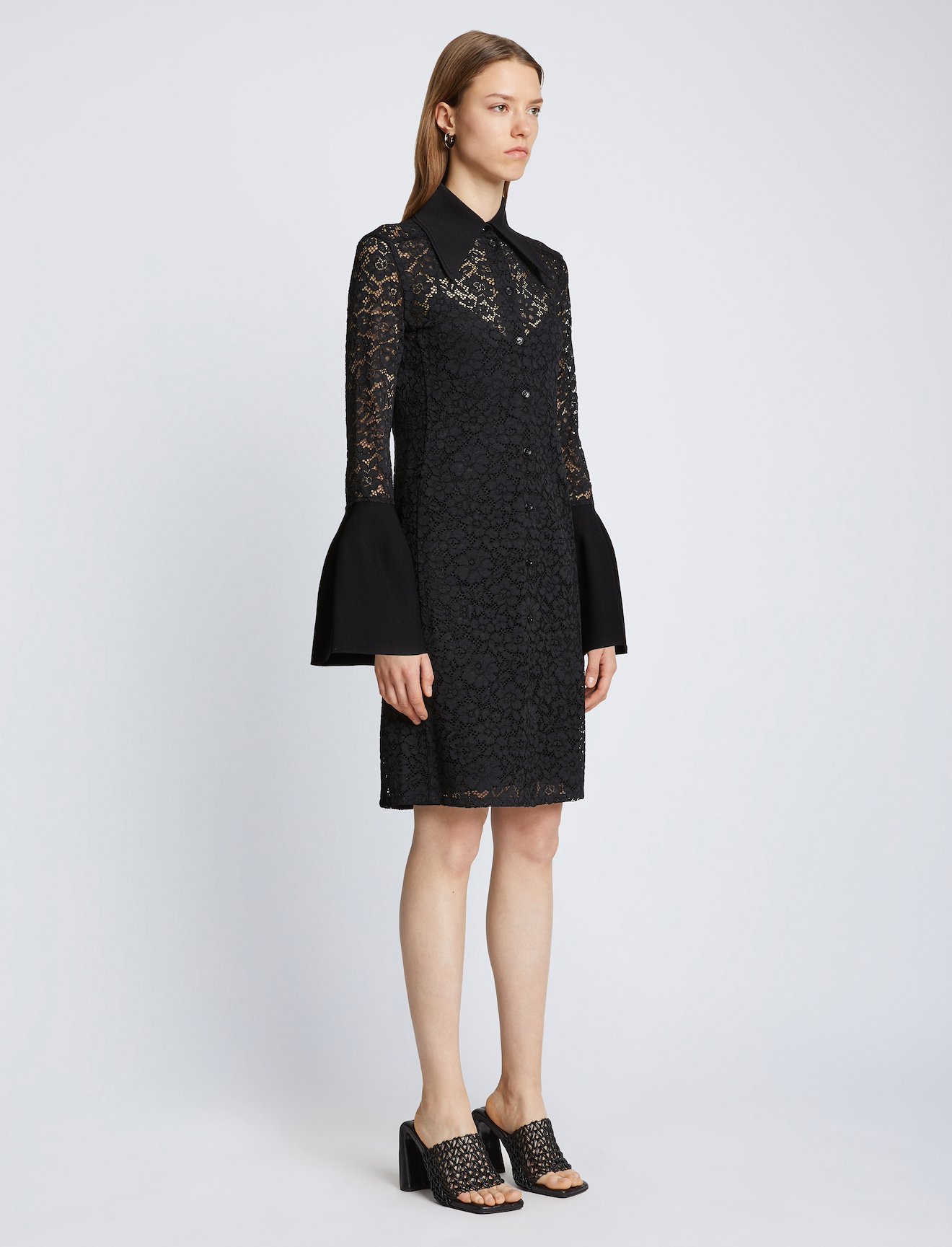 Stretch Lace Shirt Dress #1