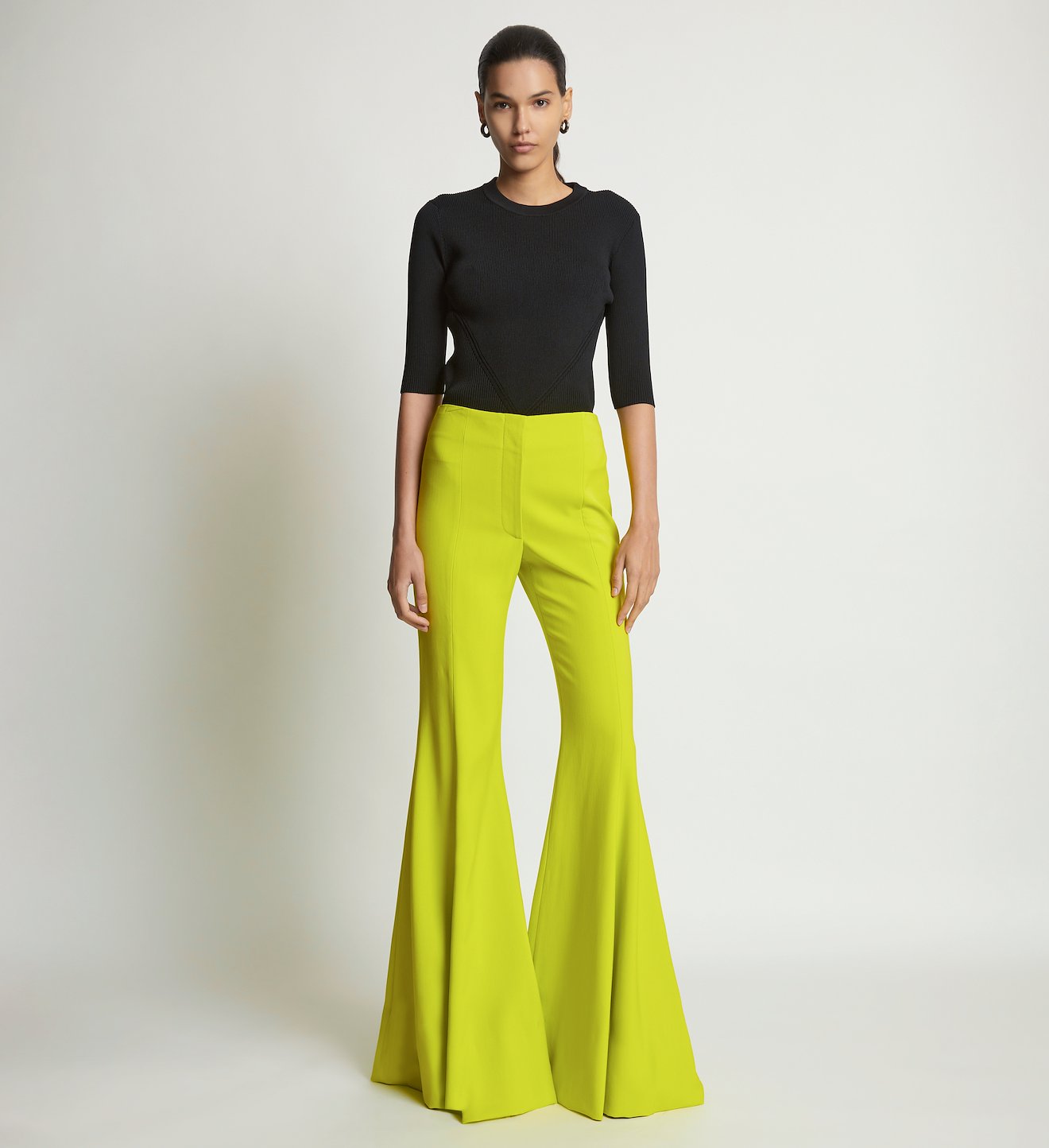 Viscose Suiting Flared Pants
