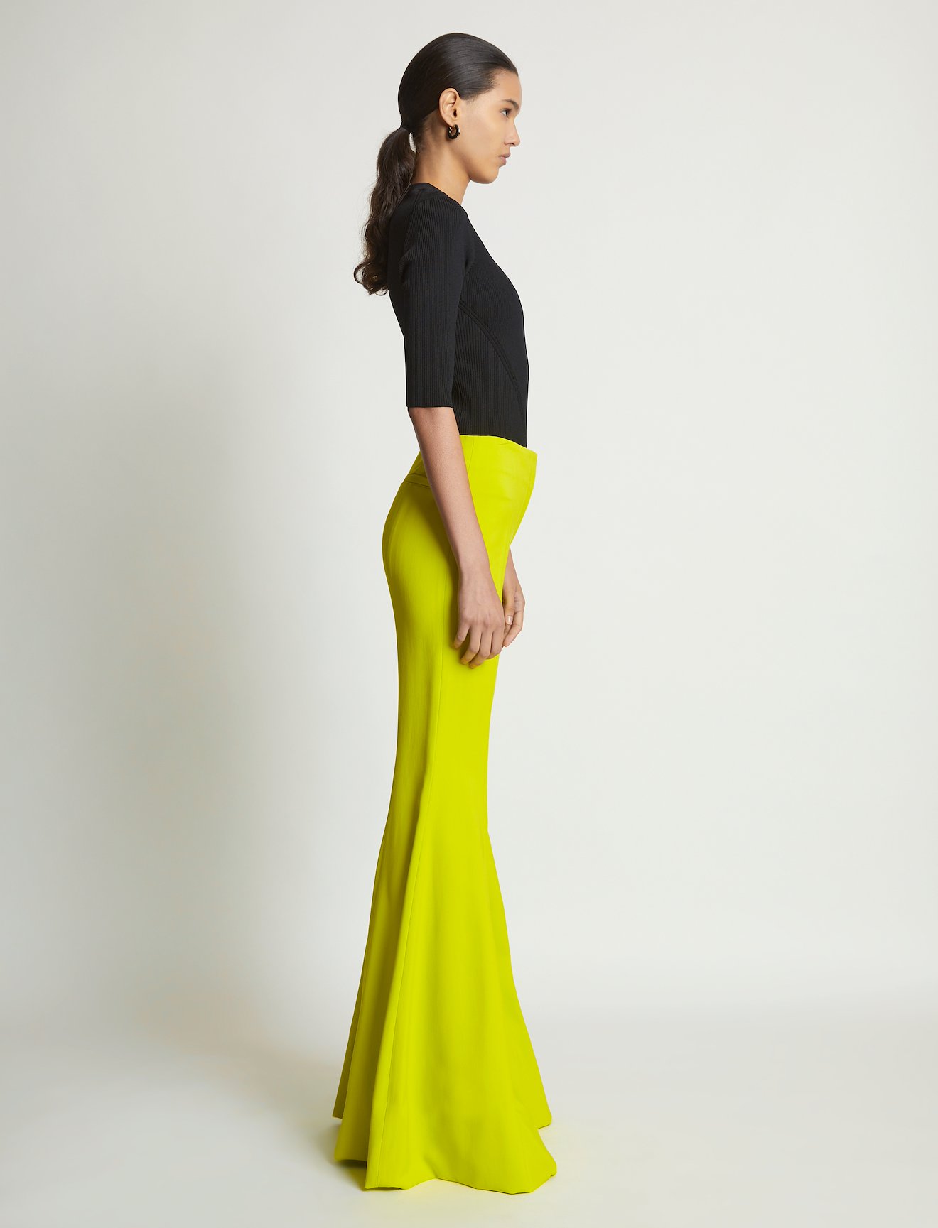 Viscose Suiting Flared Pants #1