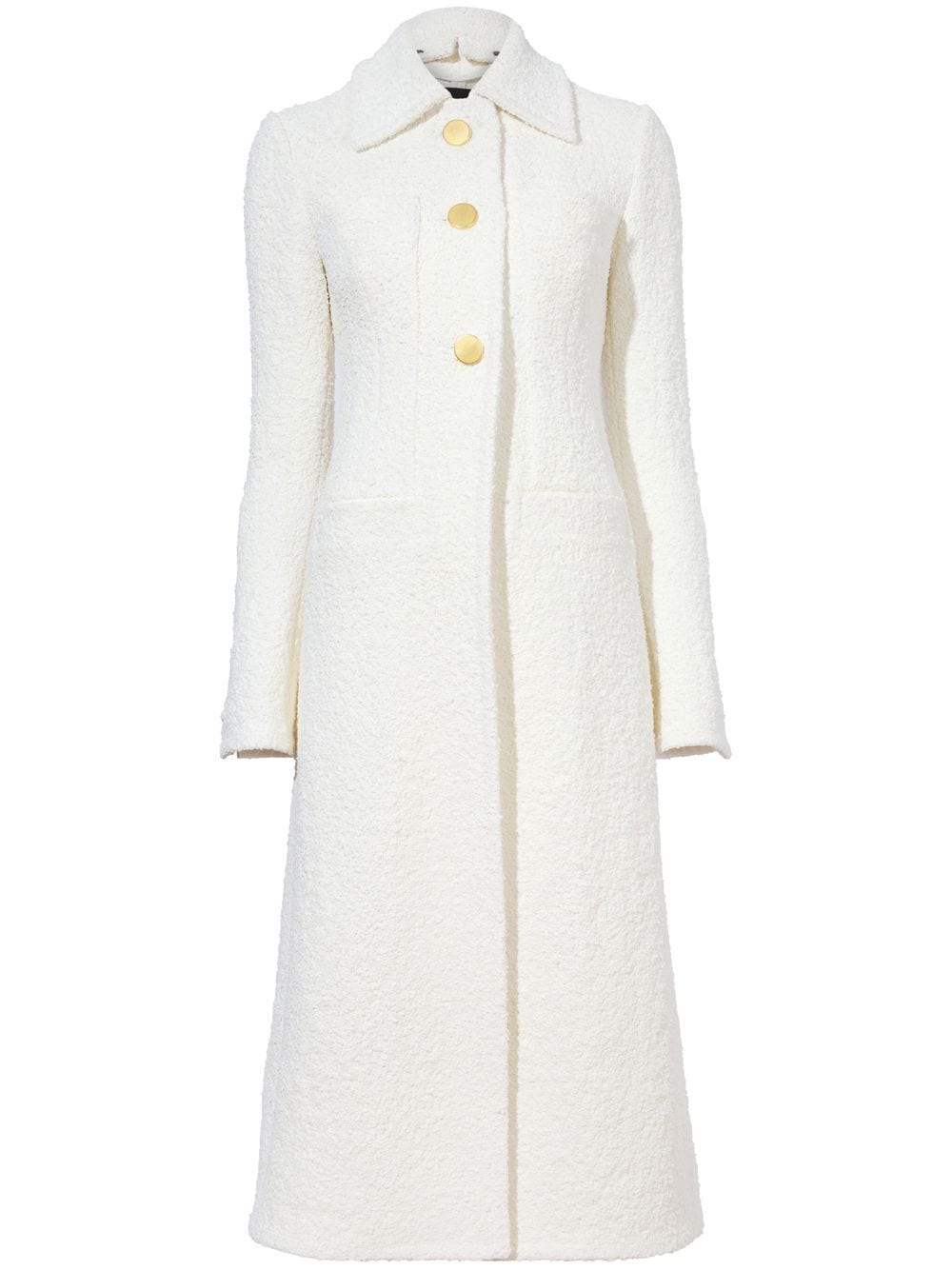 Proenza Schouler bouclé tweed coat - White