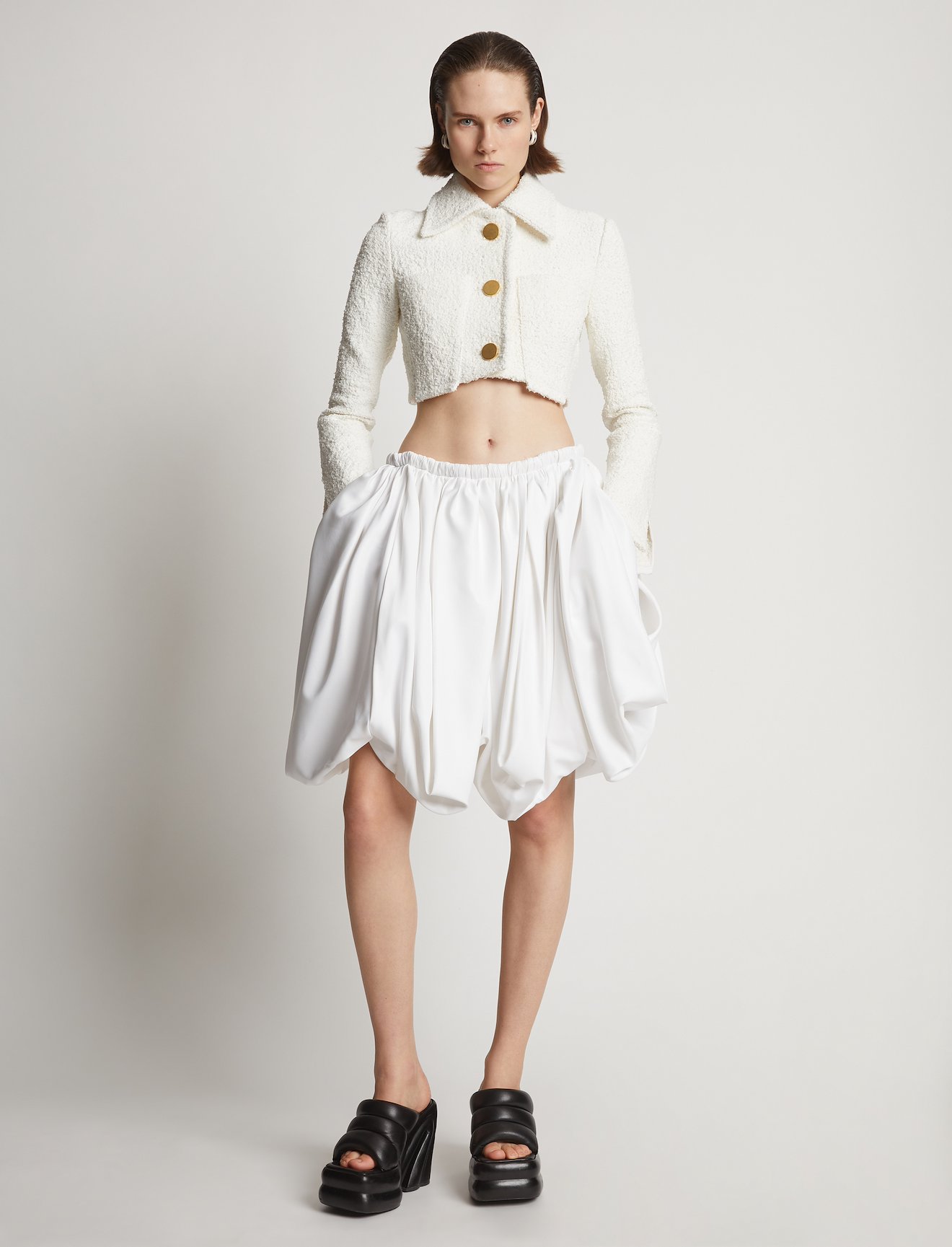 Boucle Tweed Crop Jacket #1