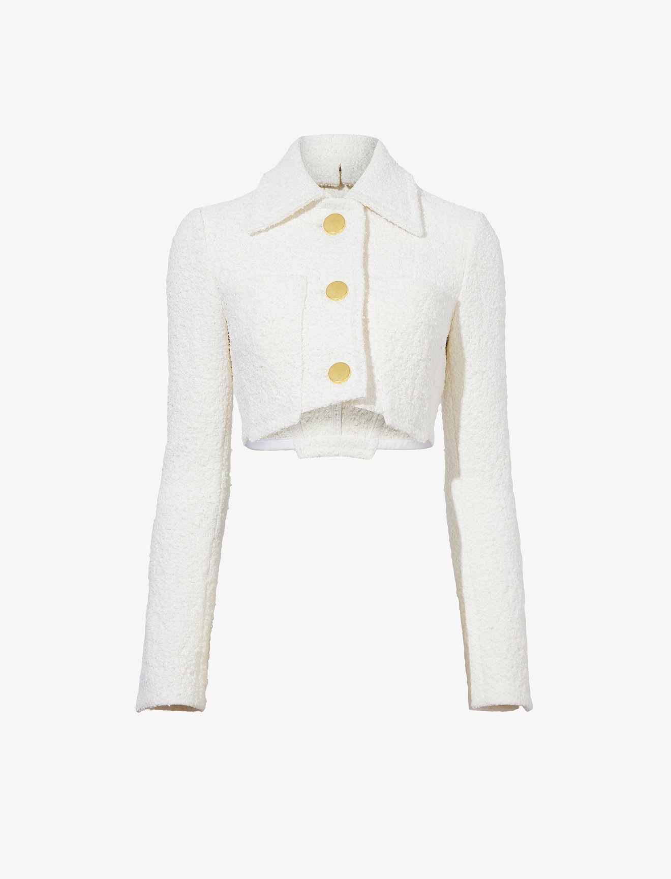 Boucle Tweed Crop Jacket #5