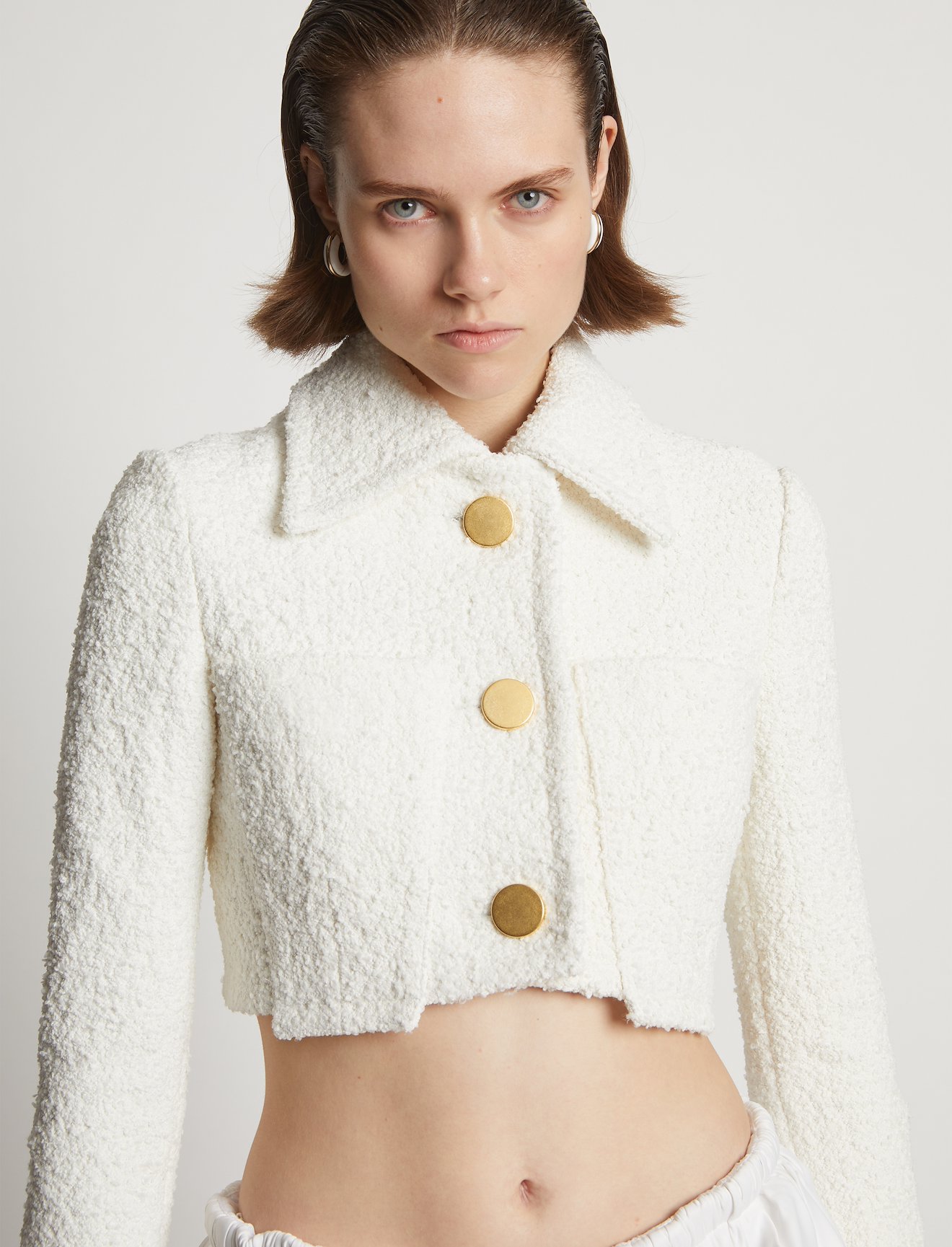 Boucle Tweed Crop Jacket #4
