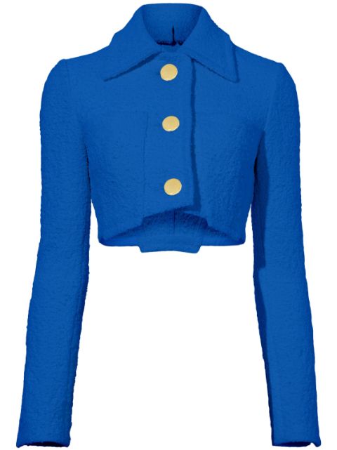 Proenza Schouler bouclé tweed cropped jacket