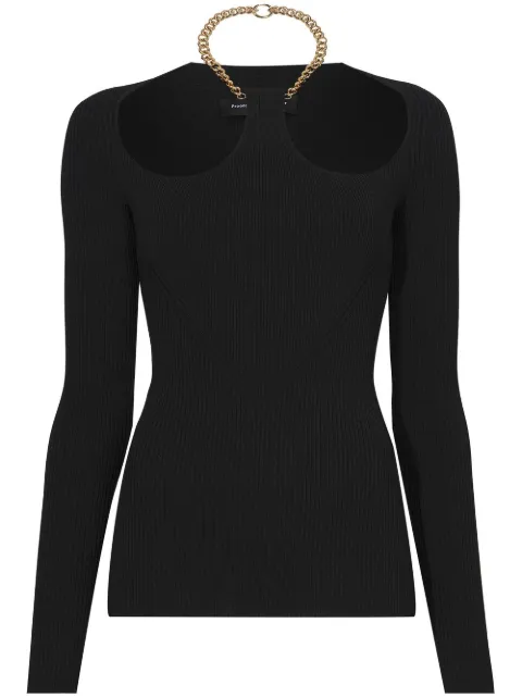 Proenza Schouler chain-detail ribbed-knit jumper