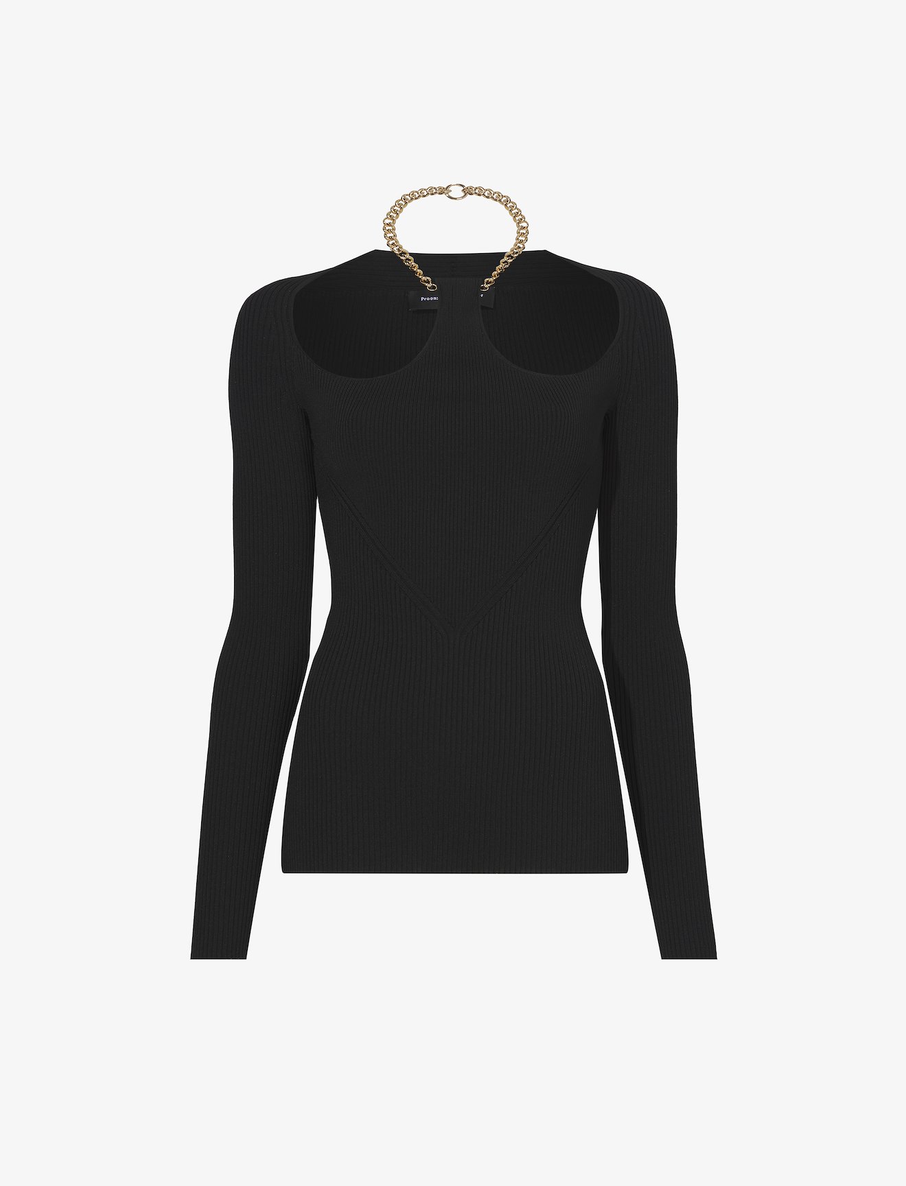 Chain Detail Viscose Knit Sweater #4