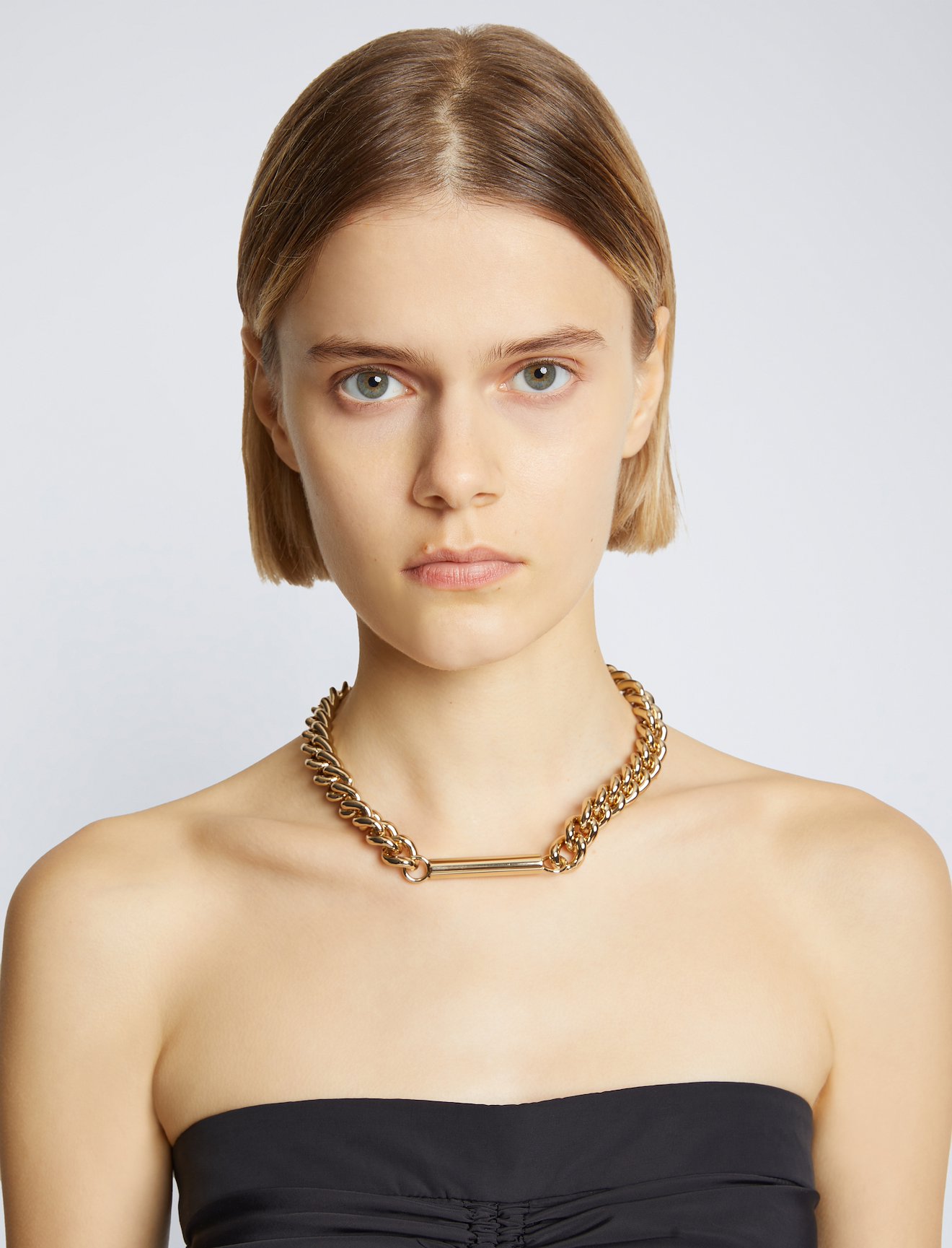 Chain Detail Viscose Knit Sweater #5