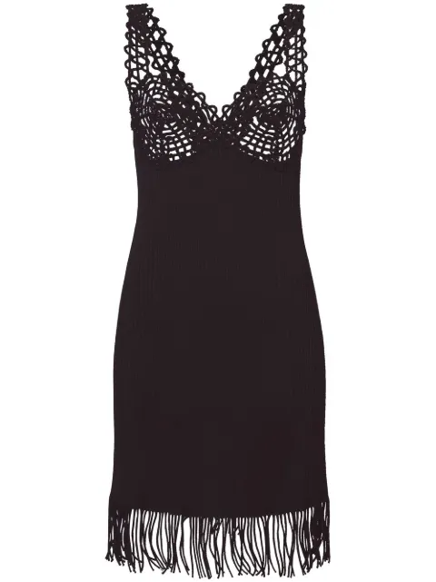 Proenza Schouler embroidered-detail ribbed-knit dress