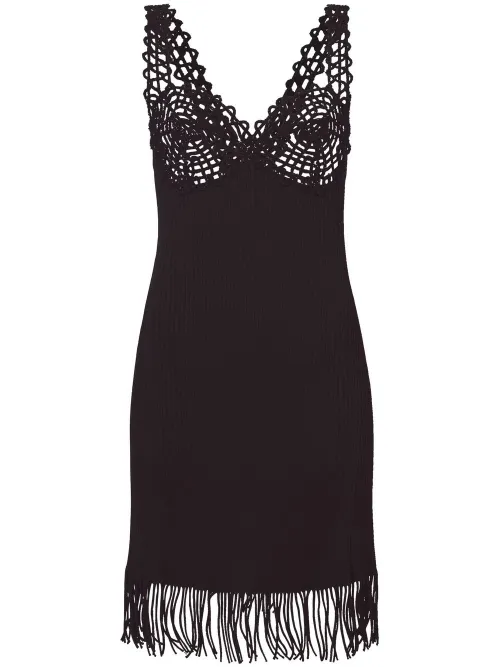 Robe en maille nervurée à broderies - Proenza Schouler - Modalova
