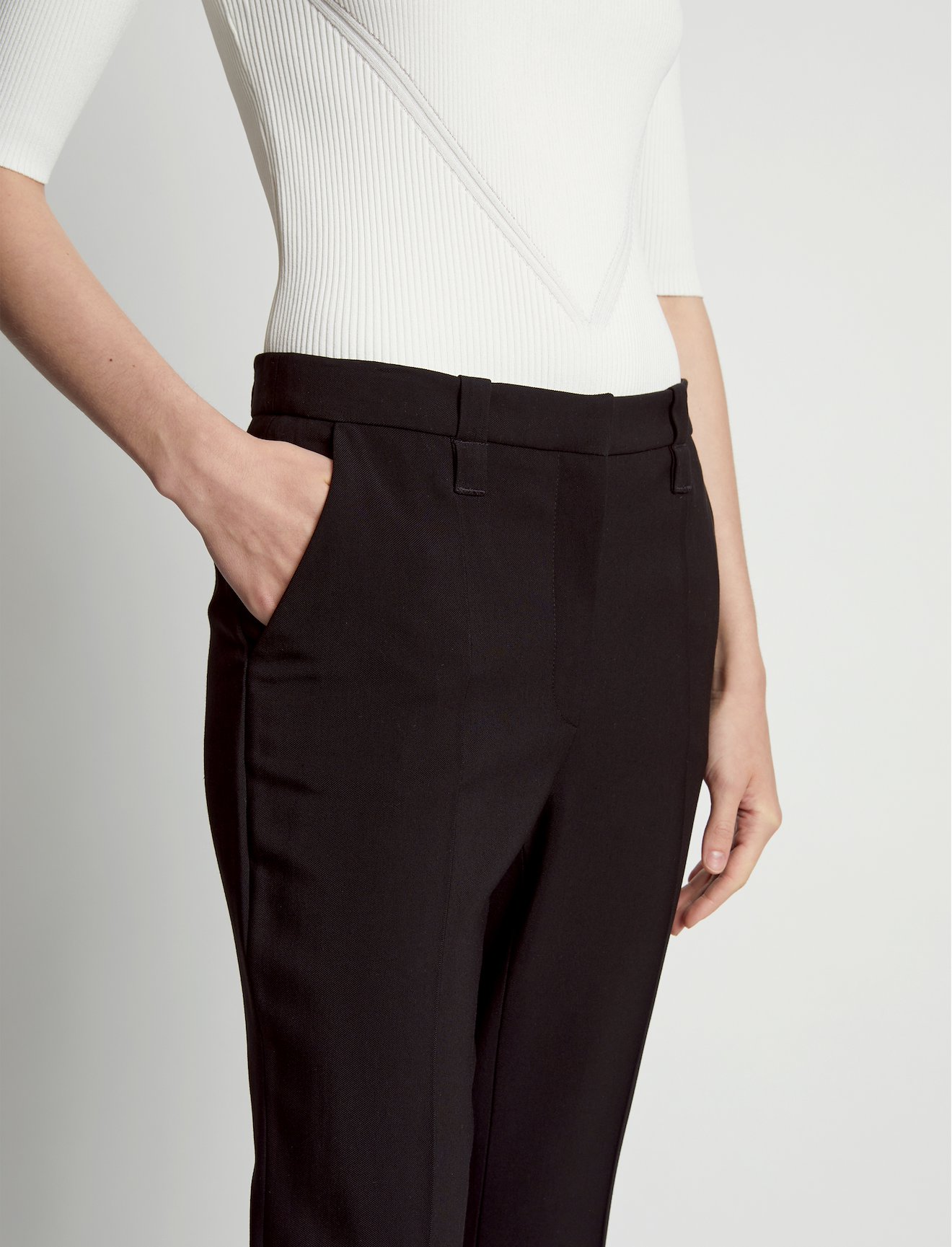 Viscose Suiting Straight Pants #3
