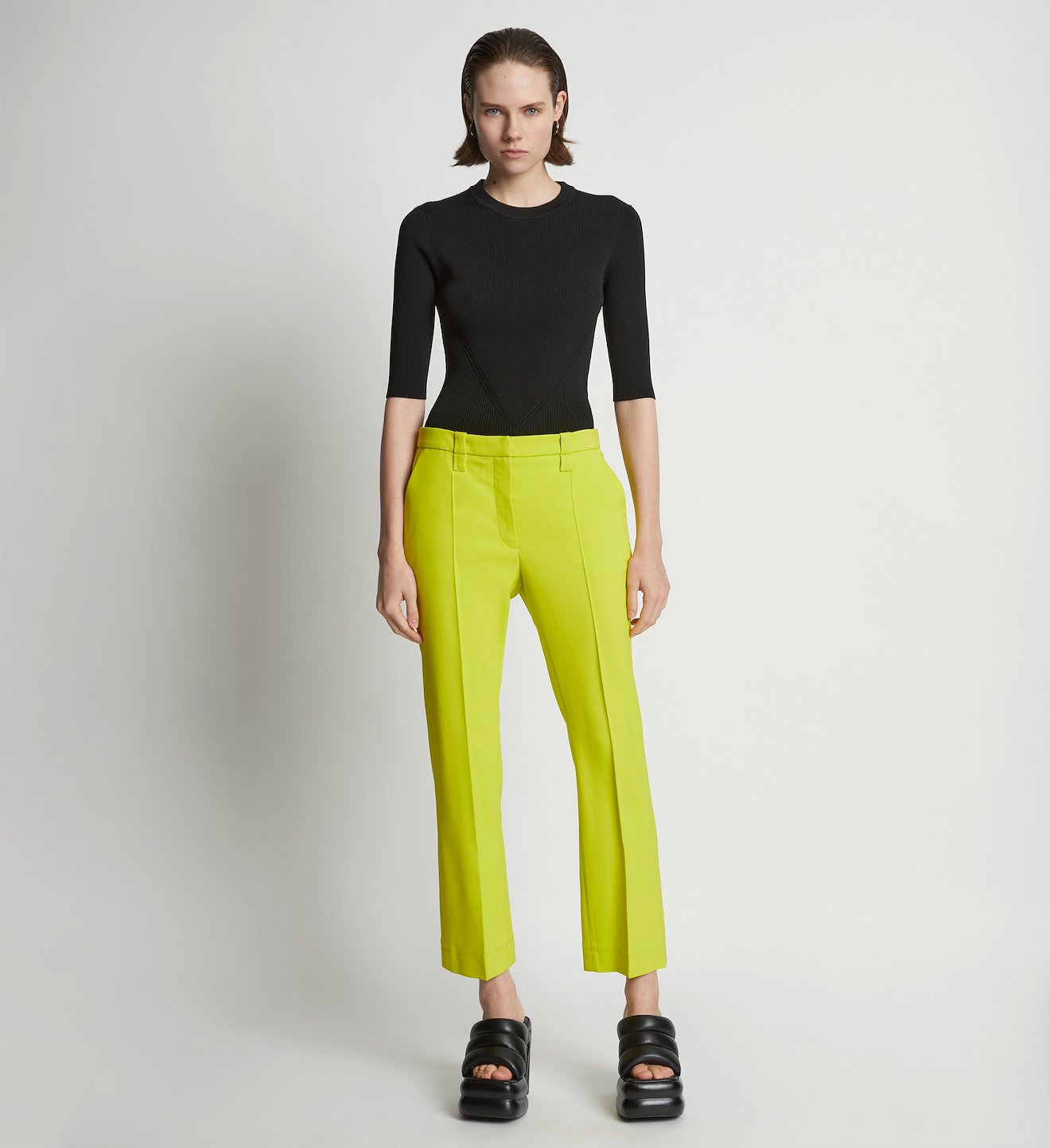 Viscose Suiting Straight Pants