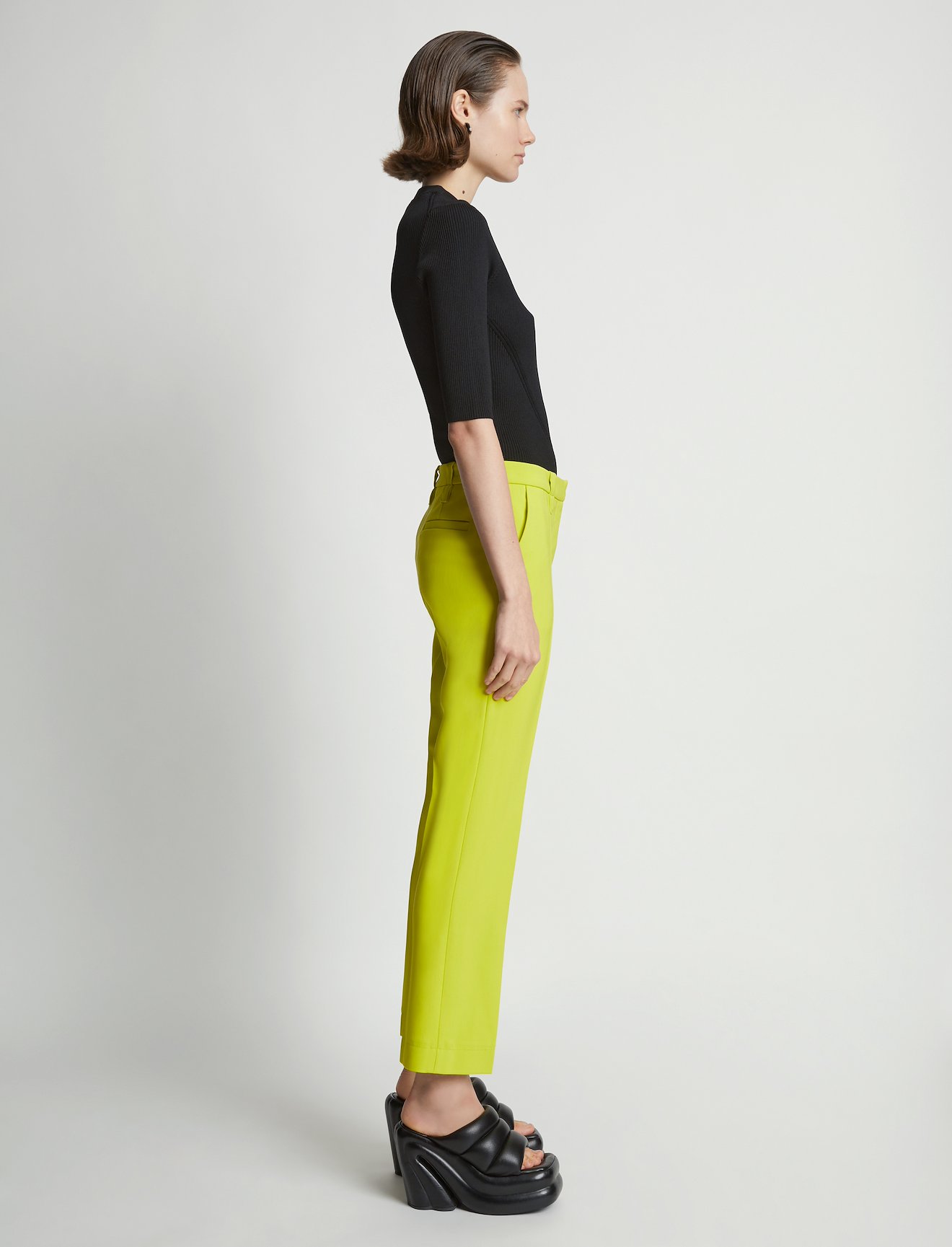 Viscose Suiting Straight Pants #1