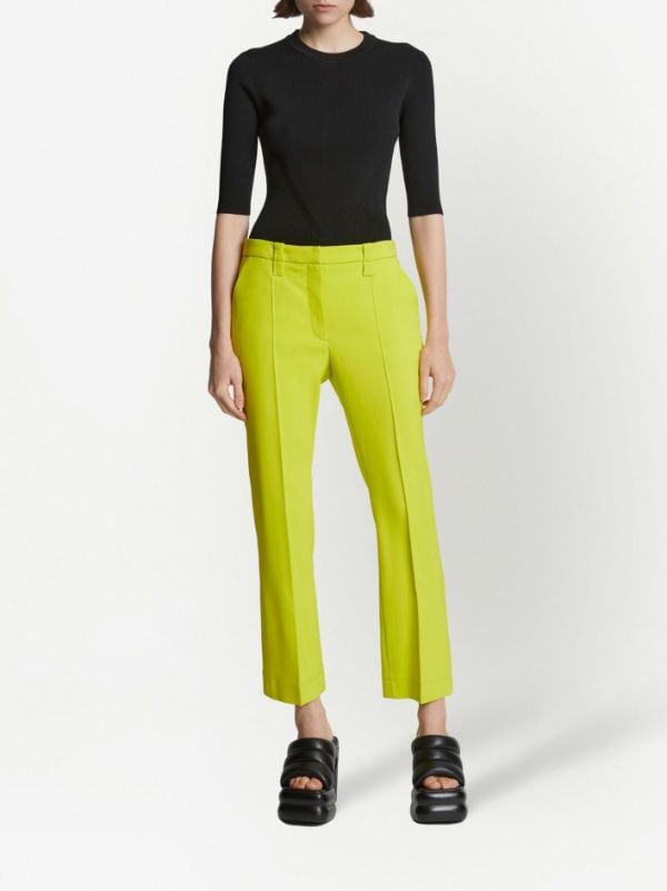 Zara Women Pleated Wide Leg Pants Yellow 9479072  eBay