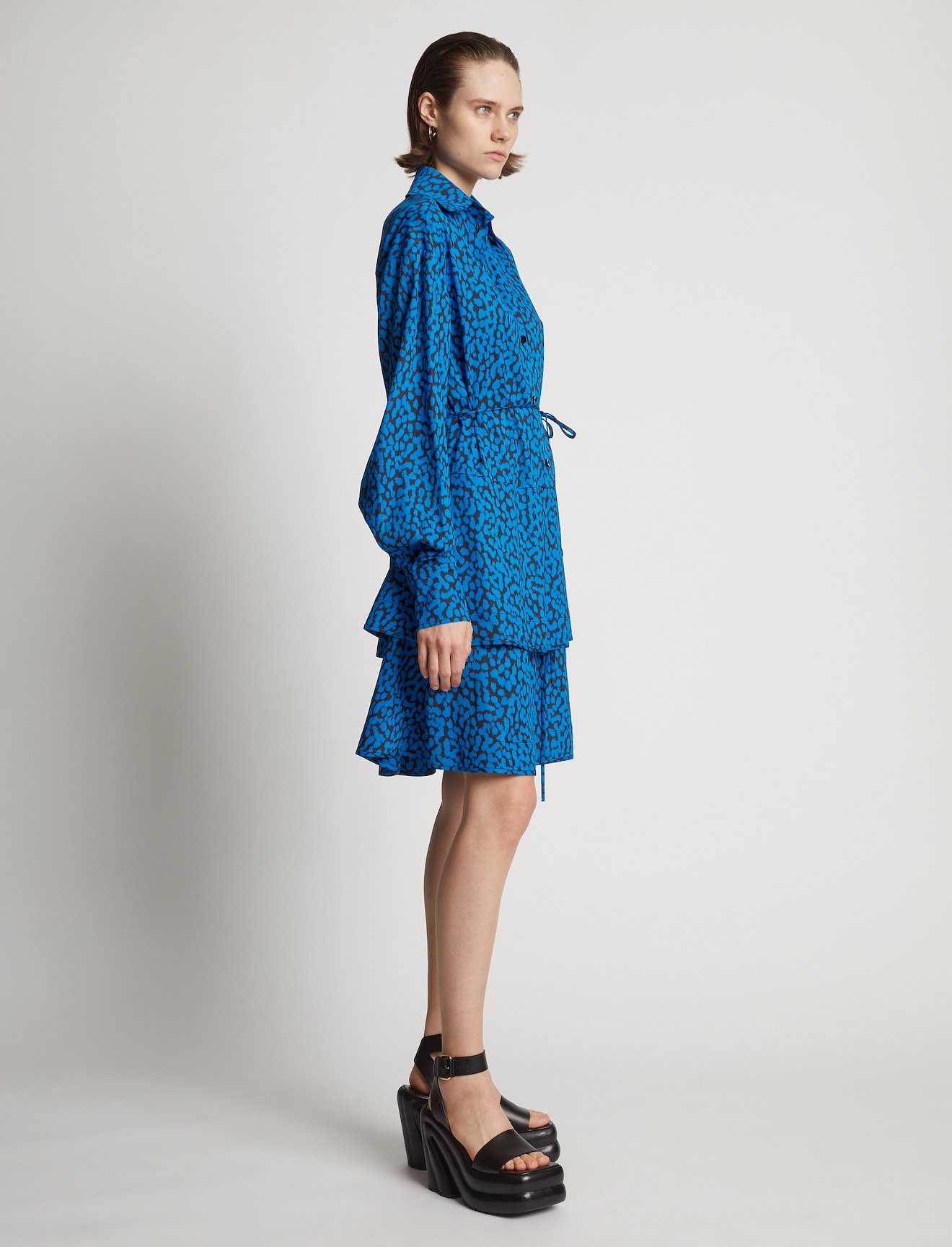 Printed Leopard Shirt Dress #1