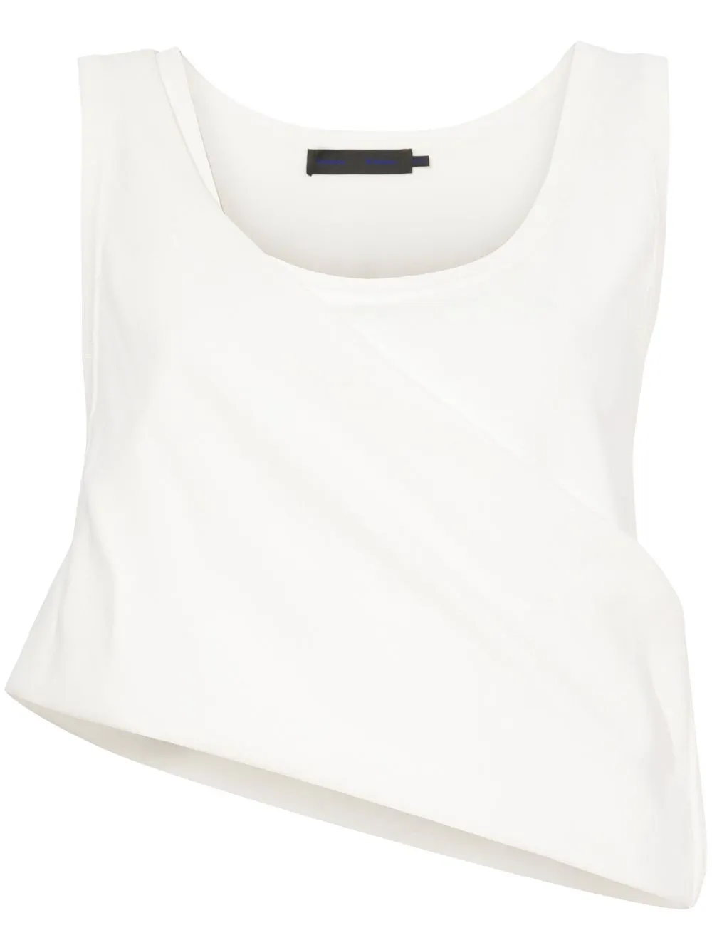 Shop Proenza Schouler Asymmetric Knitted Top In White