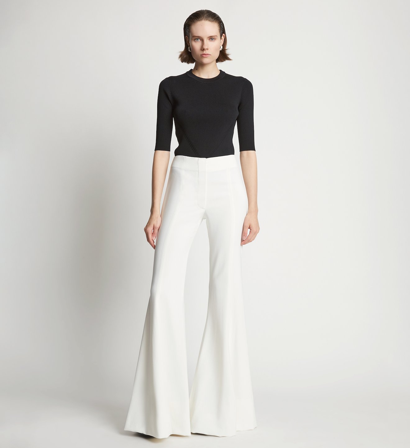 Viscose Suiting Flared Pants