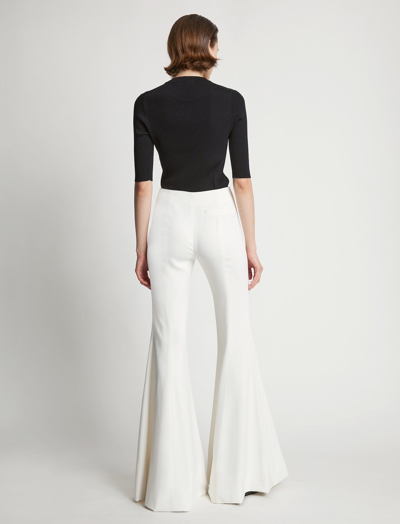 Viscose Suiting Flared Pants #2